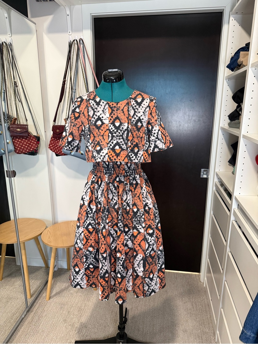 Lottie Dress in Orange by Autumn Adeigbo